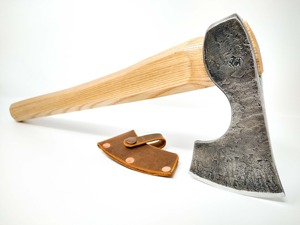 Venta al por mayor personalizada de calidad superior OEM ODM servicio forjado a mano de acero de alto carbono hacha con madera de fresno blanco hacha de supervivencia hacha - Product Image 3