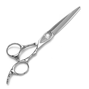Ciseaux de coiffeur de haute qualité sur mesure manche en céramique meilleur outil de coiffure fournitures de Salon finition polonaise tranchante - Product Image 3