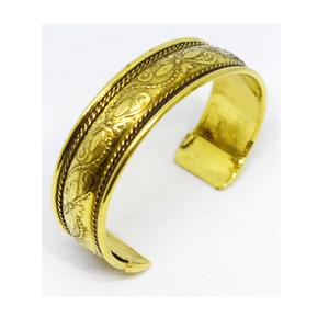 Pulseras populares a la venta, brazaletes chapados en oro para uso diario para damas, delicadeza y atractiva pulsera de muñeca de latón - Product Image 5