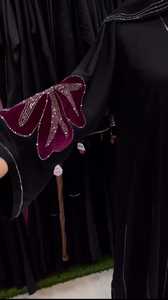 Elegante modesto bordado a mano flores de terciopelo para mujer con trabajo a mano Premium Abayas vestidos tradicionales formales tela transpirable - Product Image 2