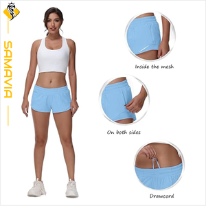 Short de course à séchage rapide pour femme Léger respirant Taille haute Short d'entraînement pour femme Tendance UE/États-Unis Prêt à expédier - Product Image 6