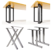 Meuble industriel moderne, banc avec cadre en acier pour restaurant, café, table à manger, pieds de base, métal, fer, bureau, pieds