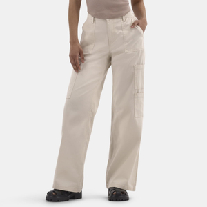 Joggers de mezclilla de algodón con logotipo personalizado para mujer, pantalones de chándal de moda callejera de gran tamaño, múltiples bolsillos planos para atuendo al aire libre, uso de carga - Product Image 1