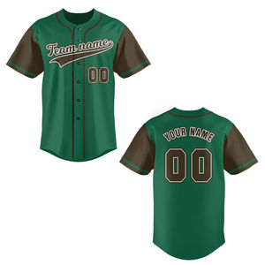 Fournisseur de maillots de baseball, logo personnalisé imprimé, vêtements d'équipe à boutons, tissu en polyester respirant, séchage rapide, maillot de baseball personnalisé - Product Image 2
