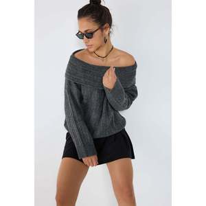 Suéter Casual de Punto con Cuello de Lazo, 100% Acrílico, Mangas Regulares - Product Image 1