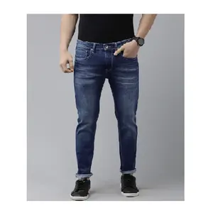 Trendy Fashionable Hot Selling Denim Comfortable Straight Fit Full Length Jeans for Boys in Different Colors Made in India
