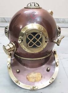 Casco de buceo de latón y cobre, decoración de mesa, casco de buzo, casco de buceo pulido brillante Vintage, artículo de regalo de decoración del hogar coleccionable - Product Image 5
