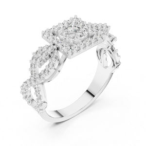 Anillo de Compromiso Vintage de Oro Rosa de 14K con Diamante Cultivado en Laboratorio para Mujer |   Regalo Chapado en Oro con Certificado IGI - Product Image 4