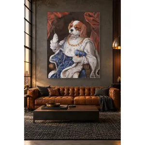 Fida Cavalier King Charles Spaniel mit Zepter und Krone Leinwanddruck - Product Image 3