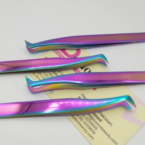<b>Top</b> Quality Multi Color Eyelash Tweezers Stainless Steel Private Logo LasH Tweezers Customize Volume Eyelash Extension Tweezers - Product Image 3