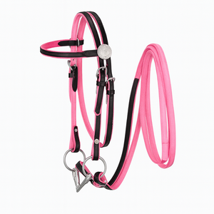 Bridon de cheval en PVC en gros avec rênes à poignée en caoutchouc, rembourrage doux, design personnalisé - Product Image 2