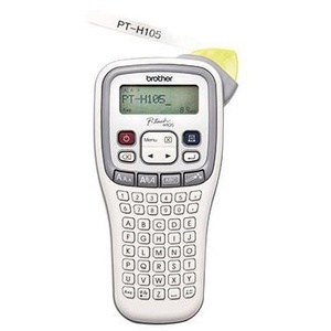 เครื่องพิมพ์ฉลาก Brother PT-H105 หน้าจอแสดงผล 1 บรรทัด ขนาดตัวอักษร 3 ขนาด 2 บรรทัดพิมพ์ 12 มม. x 4 ม. เทปฉลากสีดำ TZe แบบตลับ ออลอินวัน - Product Image 1