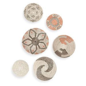 Art mural en fibre de paille tissée, différents motifs, art mural en herbe de mer, articles de décoration intérieure à prix bas - Product Image 4