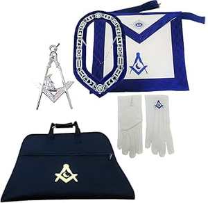 ผ้ากันเปื้อนลายอิฐคุณภาพสูงเครื่องราชกกุธภัณฑ์หนังแท้ปักด้วยมือ - Product Image 1