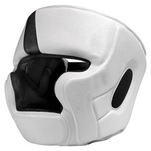 Protección facial de lucha engrosada cerrada Boxeo Muay Thai Nuevo protector de cabeza de boxeo de cuero ajustable Logotipo personalizado Kickboxing - Product Image 1