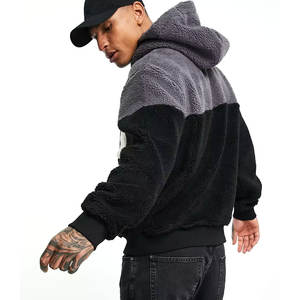 Vente en gros de sweats à capuche en polaire Sherpa de haute qualité pour hommes nouveau style décontracté hiver design uni teint street wear à capuche - Product Image 4