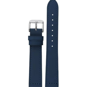 Bracelet de montre intelligent unisexe 4316 en cuir bleu foncé de luxe avec boucle en acier inoxydable, souple et réglable, pièce de rechange pour montre - Product Image 1