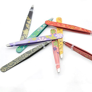 Pince à cils professionnelle en acier inoxydable à pointe pointue de qualité supérieure outils de beauté pour l'application des cils de maquillage vente en gros - Product Image 2