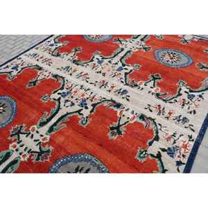 Alfombra Turca de 9x11.8 pies, Alfombra Vintage, Alfombra Roja de Lana del Suroeste - Product Image 5