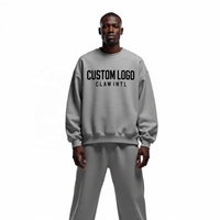 Algodón orgánico 500 Gsm Hoodie Set 100% Cotton Tech Fleece Heavyweight Oversized French Terry Chándal para hombre