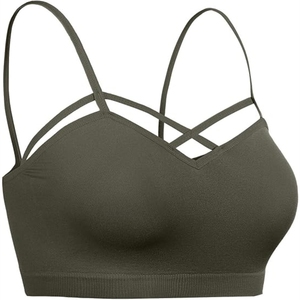Nouvelle arrivée Soutien-gorge de sport pour femmes sur mesure Vêtements d'entraînement respirants avec motif solide et logo avant Bas quantité minimale de commande meilleur prix - Product Image 4