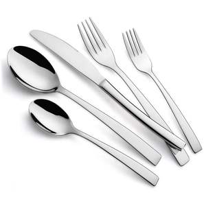 Ensemble de couverts modernes en acier inoxydable argenté pour restaurant, vente en gros, à prix raisonnable - Product Image 6