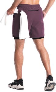 Gym <b>Shorts</b> for <b>Men</b> High Quality 100% Cotton Solid Quick Dry Workout Running Training Athletic <b>Shorts</b> with Pockets OEM - Product Image 3