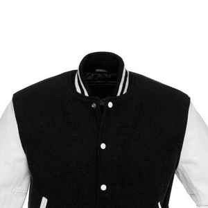 Veste universitaire Letterman à manches en cuir de laine de qualité personnalisée pour hommes femmes veste de travail d'hiver veste d'hiver à broderie personnalisée - Product Image 4