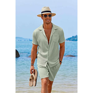 Nouveau produit à la mode hommes vêtements 2024 plage jouer haut de gamme chemise imprimé hommes à manches courtes kit - Product Image 5