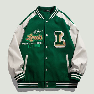 Chaqueta Bomber Unisex de Lana de Alta Calidad, Personalizada con Estampado y Bordado, Estilo Letterman Americano, Talla Grande, Resistente al Viento, Gruesa, para Invierno - Product Image 1