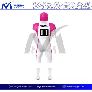 Personalizado de los hombres de fútbol americano uniforme conjunto transpirable de secado rápido equipo Jersey pantalones Kit de sublimación de impresión OEM ropa deportiva al por mayor - Product Image 3