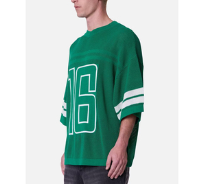Pull Oversize Homme à Col Rond, <span class=keywords><strong>Tricot</strong></span>é, Style Varsity à <span class=keywords><strong>Maille</strong></span> Ouverte, Personnalisé Automne Hiver, Couleur Unie, Grande Taille - Product Image 2