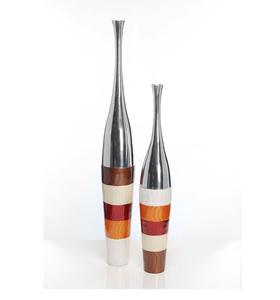 แจกันดอกไม้ทำจากโลหะสีผสมเข้ากันดีที่สุด,แจกันและแจกันดอกไม้ดีไซน์แฮนด์เมดสำหรับตกแต่งบ้านสีเขียว - Product Image 1