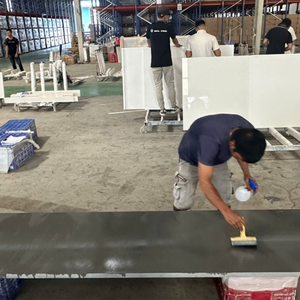 Projet NV363 superbe minimaliste Anti-décoloration ingénierie résidentielle maisons de ville pierre de Quartz artificielle îlot de cuisine - Product Image 2