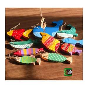 Escultura Tradicional Vietnamita de Pez de Madera Tallada a Mano para Regalo de Feng Shui, Decoración Náutica y Obra de Arte Coleccionable - Product Image 5