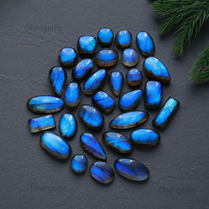 Cabujones de Labradorita Fuego Azul, Corte Ovalado y Pera, Piedras Preciosas Sueltas, Cristales Naturales Hechos a Mano para Joyería - Product Image 2