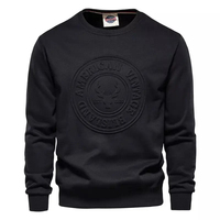 Sudadera Unisex Extra Grande con Logotipo Personalizado Bordado en 3D, 100% Algodón, Estilo Urbano