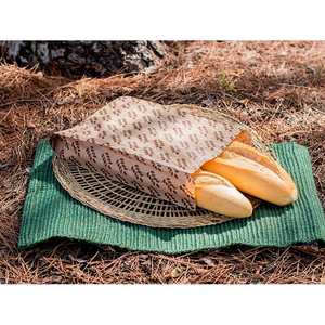 Sacchetti per Alimenti in Carta Kraft 7x36cm con Stampa Espigas, 1000 Pezzi, B2B - Product Image 1