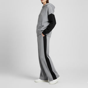 Ensemble de survêtement pour femme de haute qualité, 2 pièces, vintage, broderie en dentelle, streetwear, 100% coton, sweat-shirt oversize, jogging, mode d'hiver - Product Image 3