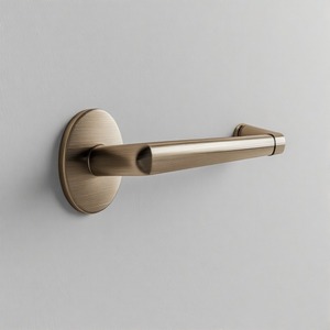 FortunaHold Manija forjada Imperial Elegance Manija de puerta de latón macizo con acabado dorado antiguo para interiores Premium - Product Image 1