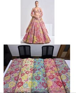 Haute sur demande 6 séquence bordure travail papillon Net tissu pour faire des femmes Lehenga Choli au prix d'exportation - Product Image 2