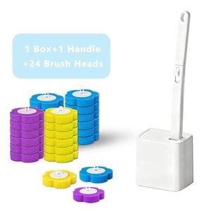 <span class=keywords><strong>Set</strong></span> di Spazzole per <span class=keywords><strong>WC</strong></span> Usa e Getta con 24 Ricariche, Asta per Pulizia a Parete per <span class=keywords><strong>WC</strong></span>, Lavandino, Vasca e Scarichi, Kit per Pulizia del Bagno - Product Image 1