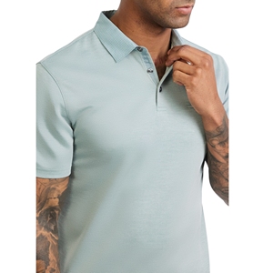 Camiseta Polo de Algodón de Color Personalizado, Directo de Fábrica, Camiseta Polo Informal de Manga Corta para Hombre, Corte Regular, Color Verde Claro - Product Image 3