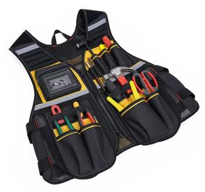 Mochila Multifuncional para Herramientas <span class=keywords><strong>de</strong></span> <span class=keywords><strong>Electricista</strong></span>, Resistente, con Múltiples Bolsillos Reflectantes, Cierre Impermeable, OEM, ODM, Venta al Por Mayor - Product Image 4