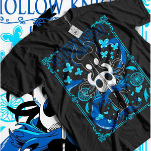 เสื้อยืดวิดีโอเกม Hollow Knight ผ้าคอตตอนเจอร์ซีย์ 100% ทรงหลวม ลายกราฟิกแบบเรียบ ดีไซน์พิเศษ ป้ายยี่ห้อแบบกำหนดเอง เสื้อผ้าเปล่า - Product Image 4