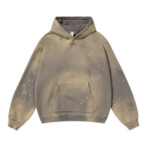 Sudadera con Capucha de Invierno Estilo Urbano para Hombre, Personalizable, Corte Regular, Lavado Ácido, Mezcla de Poliéster/Algodón - Product Image 6