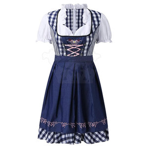 Vestido Dirndl Bávaro para Mujer, Superventas, Mini, Cuello en V, Corte en A, Poliéster Transpirable, Espalda con Cordones, Personalizable para Fiestas - Product Image 2
