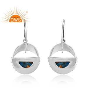 Vantage Design 925 Plata natural Mojave cobre púrpura qyster turquesa piedra preciosa pendiente para mujer fabricante de joyería personalizada - Product Image 2