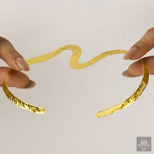 PRAO Anti-Tarnish Wavy Hasli Necklace Handmade Bulk <b>Fashion</b> <b>Jewellery</b> for Women Trendy Gold Plated Brass Link Chain - Product Image 4