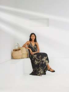 Robe d'été pour femmes Tie Dye Maxi Long Floor-Length Sleeveless High Waist Loose Fitted for Holiday Resort Outfit - Product Image 5